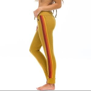 Aviator Nation Sweatpants Golden Nugget Red Stripe
